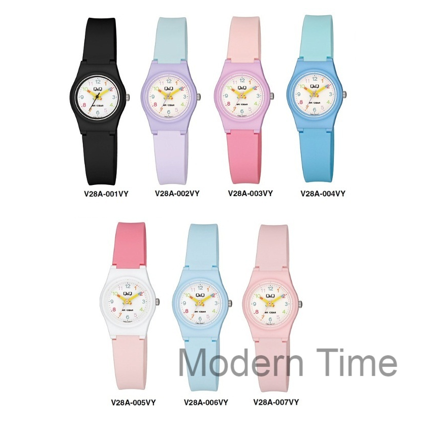 Q&amp;Q QnQ QQ Original V28A Series - Jam Tangan Anak Lucu Analog -  V28 - Tahan Air 10 BAR