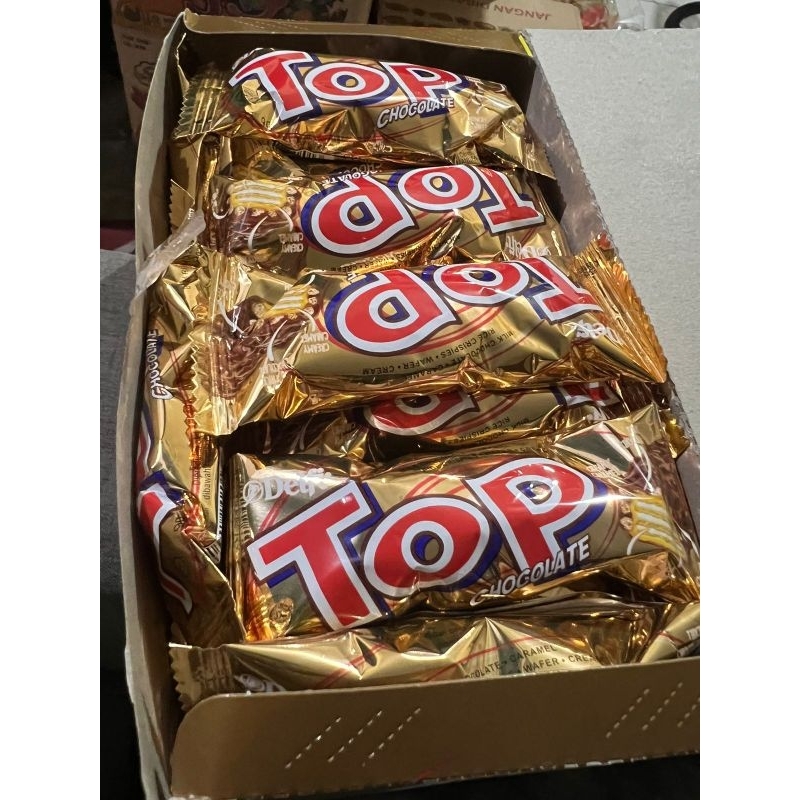 

DELFI TOP CHOCOLATE CARAMEL RICE CRISPIES WAFER CREAM Food Cemilan Snack Coklat