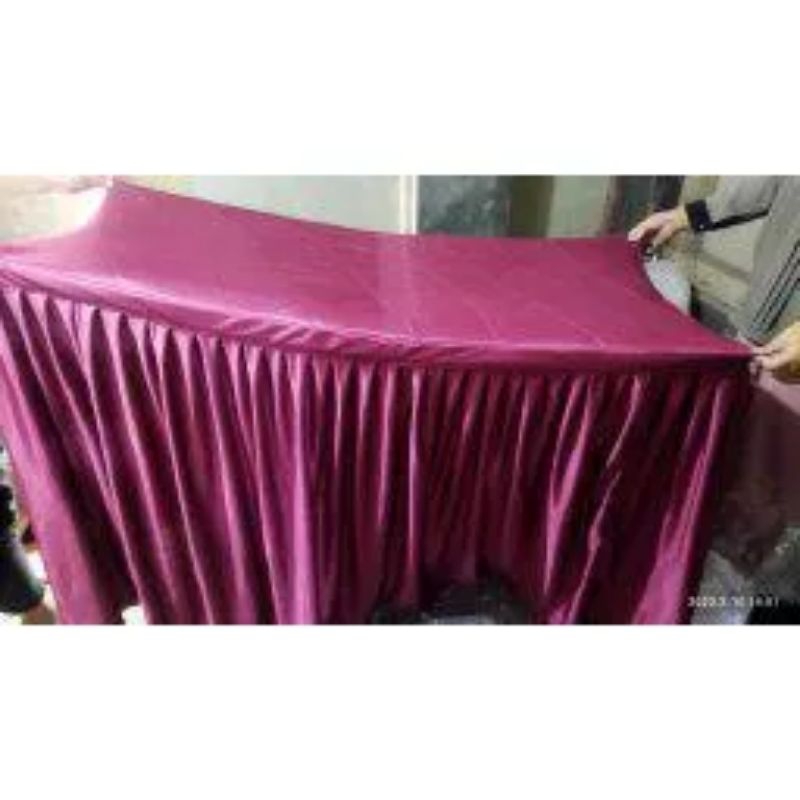 cover meja UK: P:120 L:60 T:75 / cover meja / taplak meja / rok meja siap pakai / meja prasmanan / m