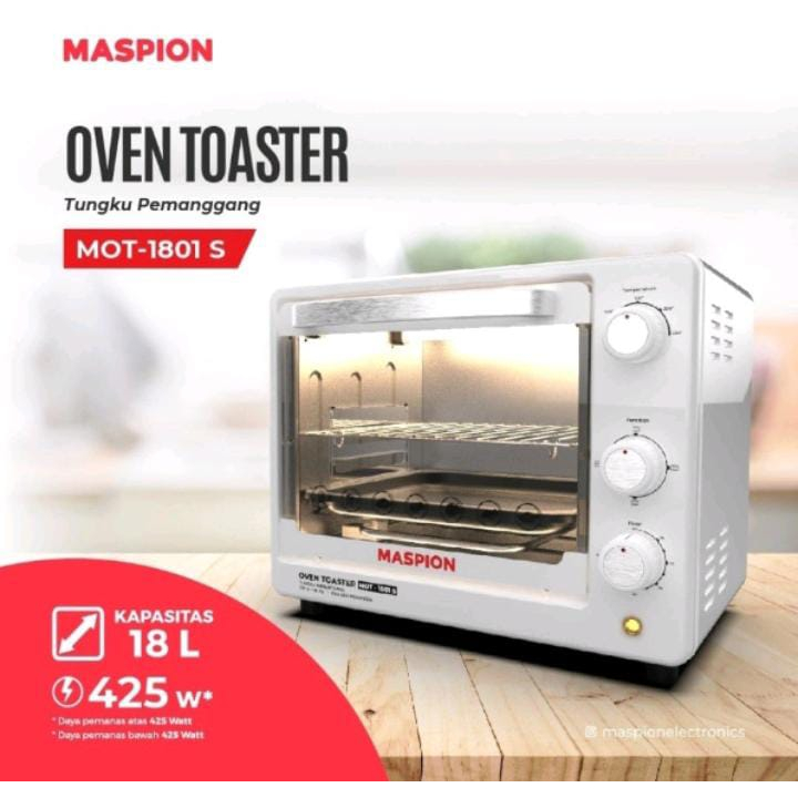 Maspion oven toaster/oven listrik 18 liter /oven listrik Maspion MOT-1801S