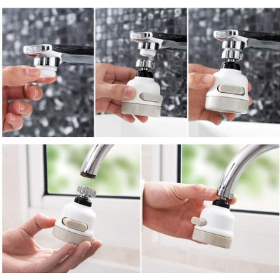 Sambungan Kran Air SWS Wastafel 360 Derajat 2 Mode Filter Keran Spray Busa Sprayer Sink Cuci Piring