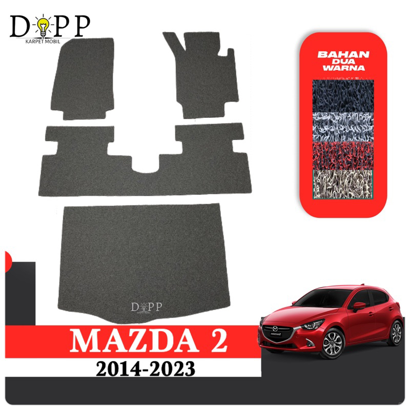 Karpet Mobil Mazda2 Skyactiv / Karpet Mie Bihun Mazda 2 Skyactive Hatchback 2014-2023 Bahan Premium