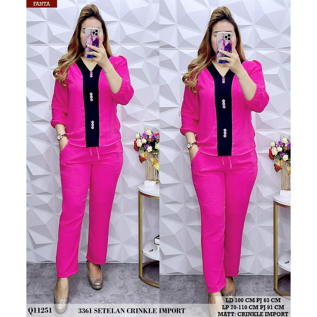 SET CRINKLE AIRFLOW IMPORT PREMIUM / ONE SET CRINKLE / SETELAN CRINKLE / SETELAN WANITA