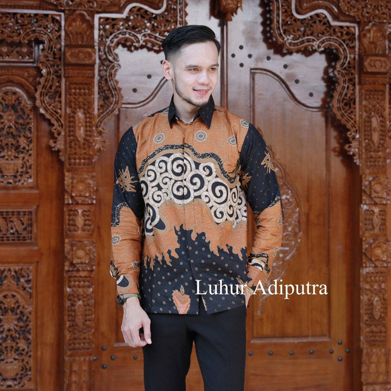 ADINATA TERACOTA Kemeja Batik Katun Prima Premium Solo Anak Muda Modren Luhur Adiputra
