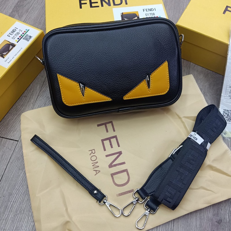 TAS FENDI 2in1 Handbag Tas Selempang Kulit Import Unisex