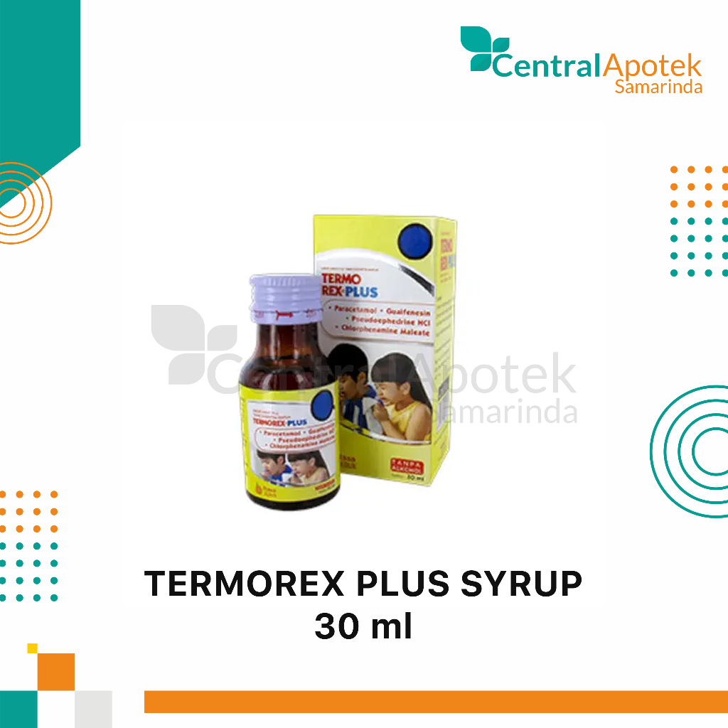 Termorex Plus Syrup 30 ml/ Botol / Obat Demam Batuk Pilek Anak / Obat Flu dan Batuk Untuk Anak