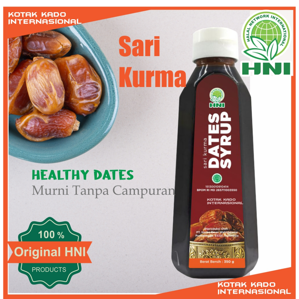 

Sari Kurma Dates Syrup HNI HPAI Alami Kesehatan Tubuh Obat DBD