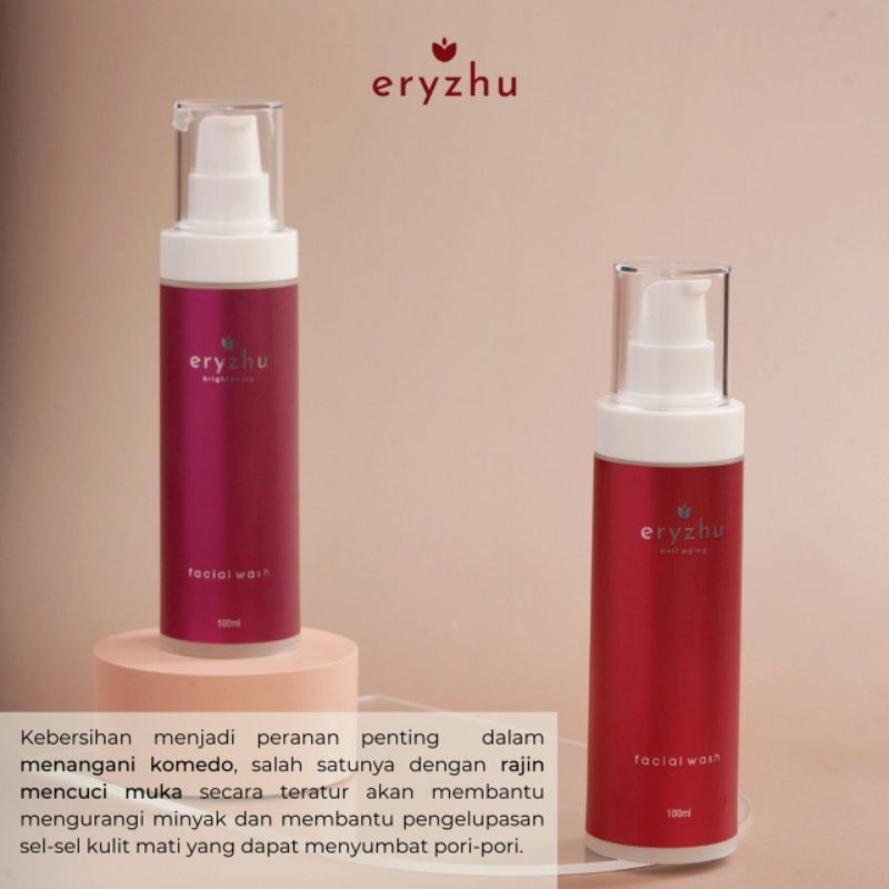 Eryzhu Facial wash anti aging series 100 ml skincare halal bpom aman