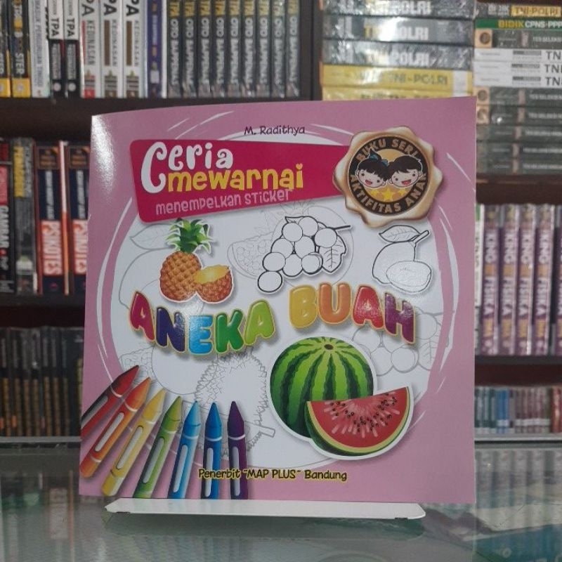 Buku Anak - Ceria Mewarnai Buah - buahan + stiker