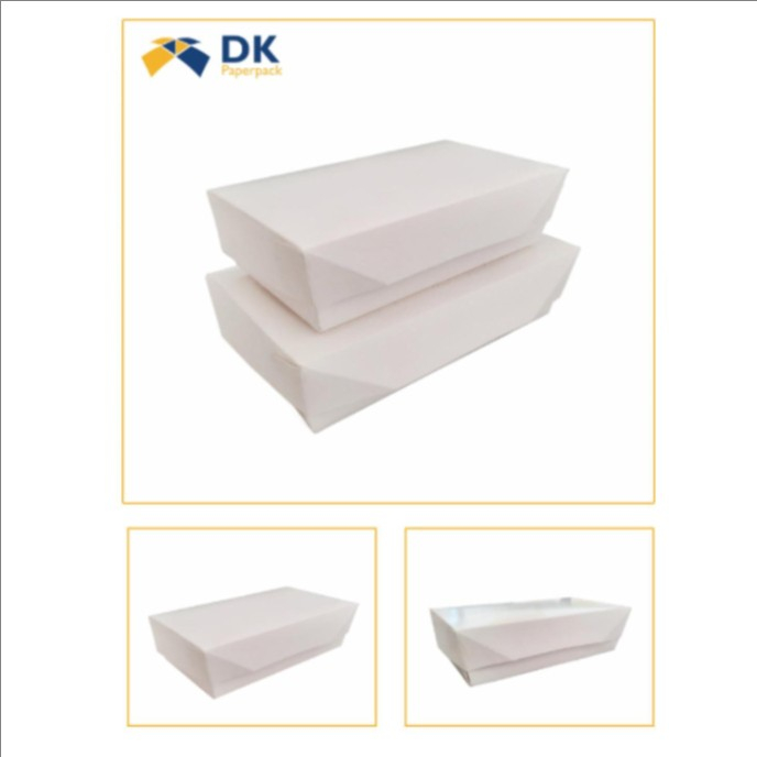 

Lunch Box Paper White DK Kemasan Makanan Food Grade Size L - Isi 50
