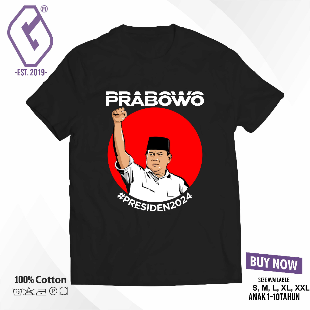 kaos distro capres prabowo presiden 2024 / baju prabowo #presiden2024