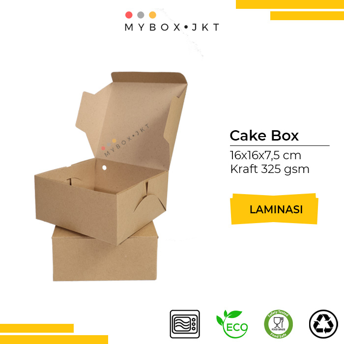 

Box Dus Kotak Kue Brownies Roti Martabak Kraft 16x16x7,5 LAMINASI