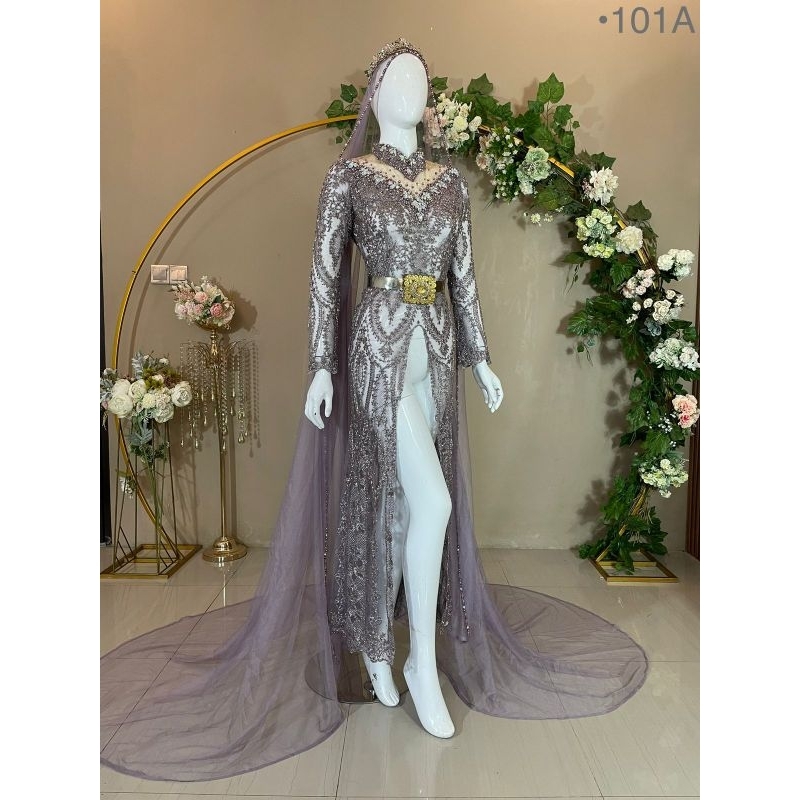 KEBAYA AKAD MODERN/KEBAYA FULL PAYET MUTIARA  MEWAH