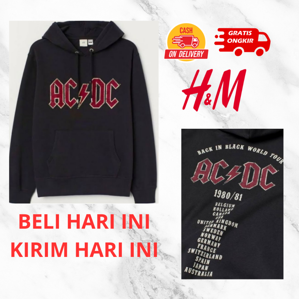 HOODIE HNM ORIGINAL 100% JASTIP ACDC