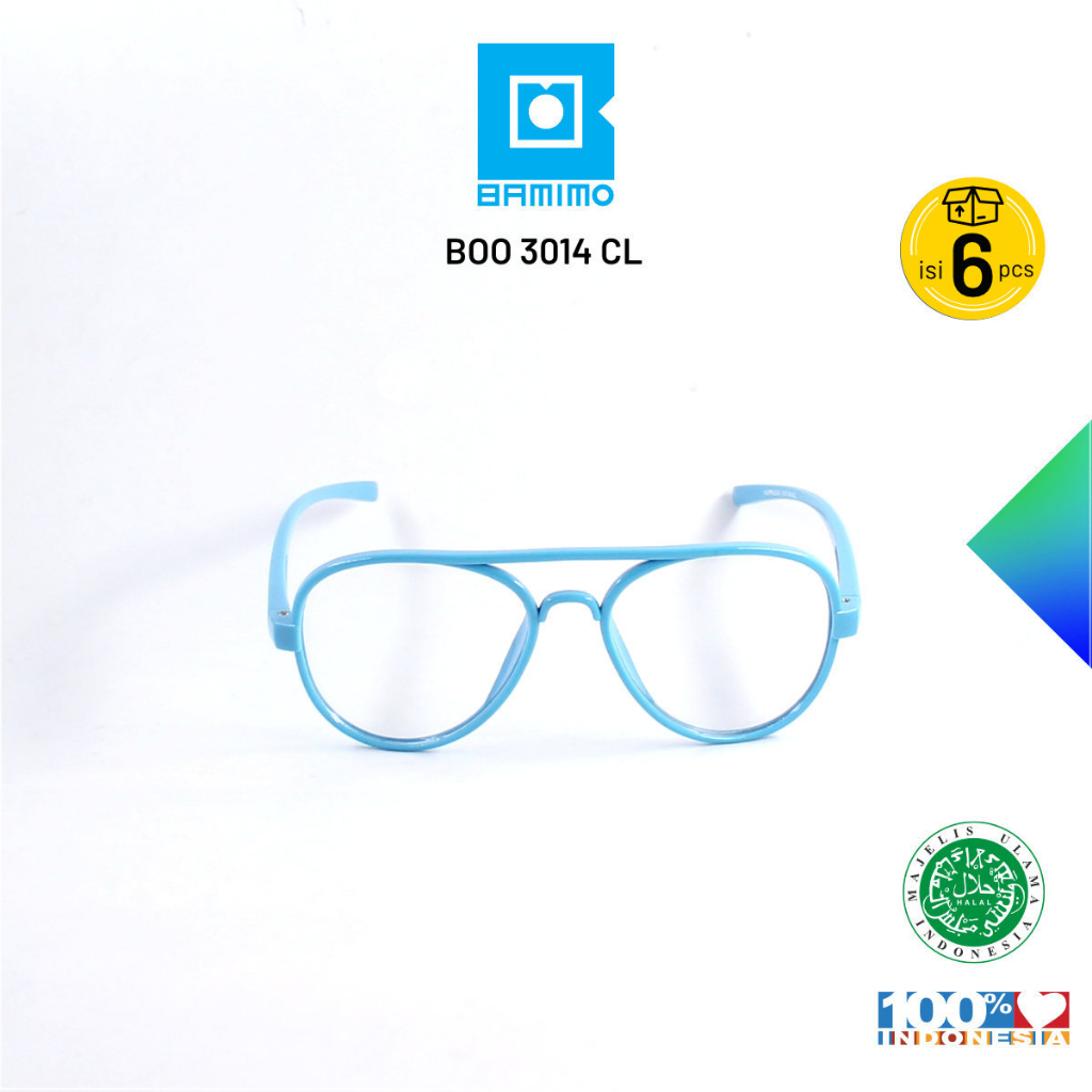 GROSIR 1 box isi 6 pcs Kacamata Aviator Pilot Anak HALAL BOO 3014 CL