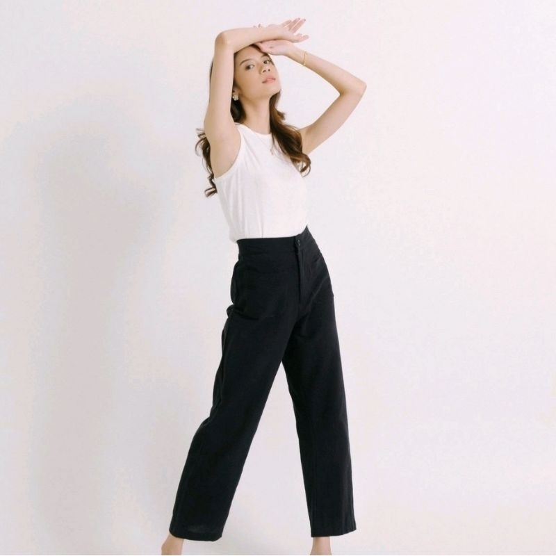 I Look Daily Linen Pants Pocket