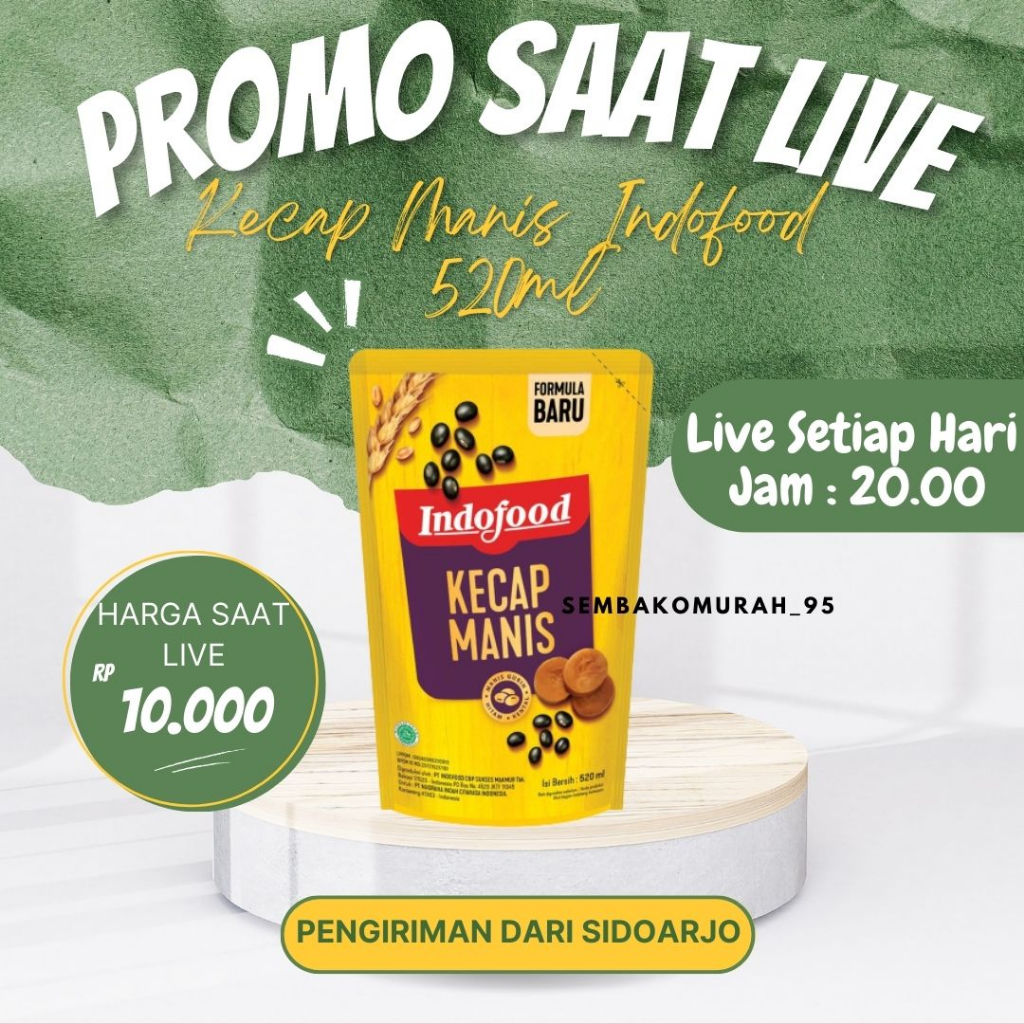

(DI KIRIM DARI JATIM ) - Kecap Manis Indofood 520ml