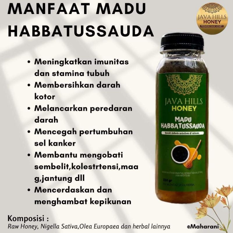 

Madu HABATUSSAUDA Madu Javahills Honey Madu Premium