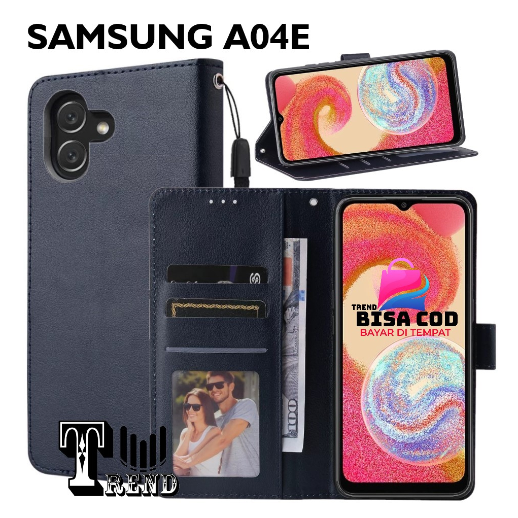 LEATHER CASE FLIP SAMSUNG A04E- FLIP CASE KULIT UNTUK SAMSUNG A04E