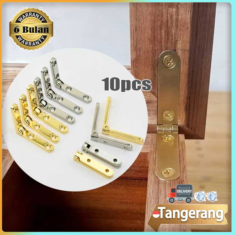 10pcs Engsel Mini 30x30mm Engsel Kotak Perhiasan 90 Derajat Kantong Engsel Bahan Zinc Alloy Untuk Ko