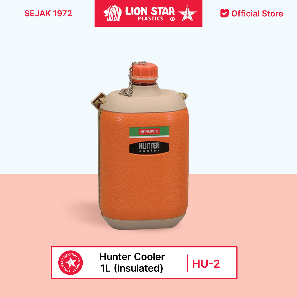 LION STAR Botol Minum Hunter Cooler Insulated Tahan Dingin 1L HU-2
