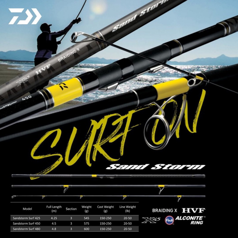 Joran surf Daiwa sand strom surf daiwa sandstrom surf 425 450