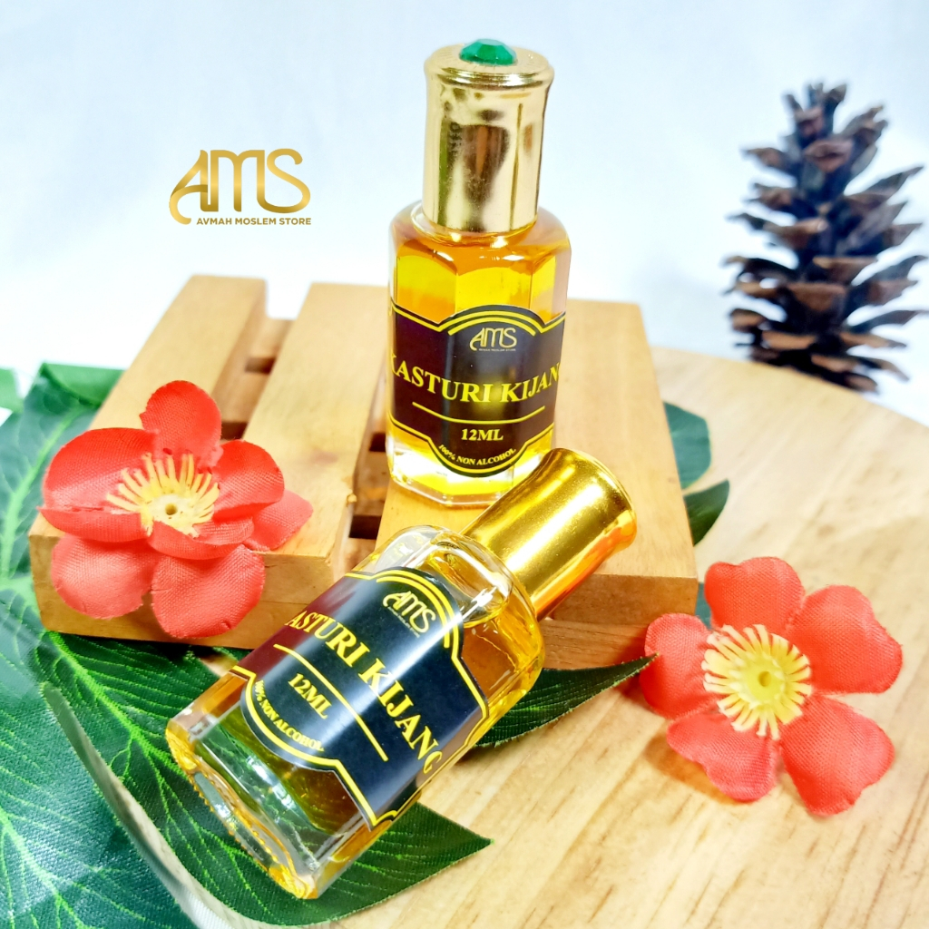 PARFUM SHALAT AROMA KASTURI KIJANG 100% FULL BIBIT MURNI ORIGINAL 12ML PARFUM ROLL ON (BY.AMS)