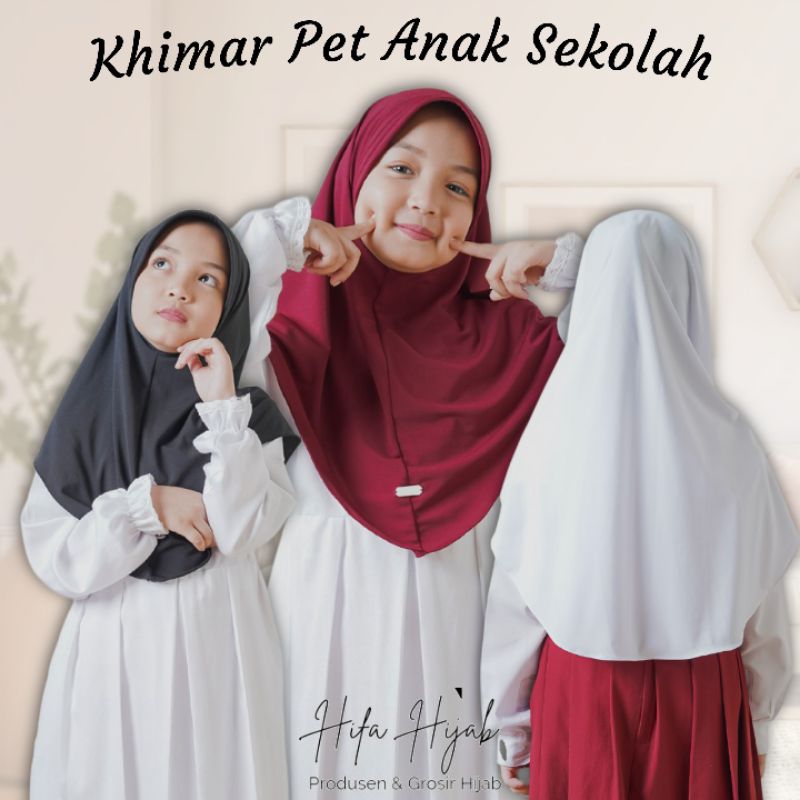Hijab Anak Jersey Pet Hijab Sekolah Bergo Anak Instan