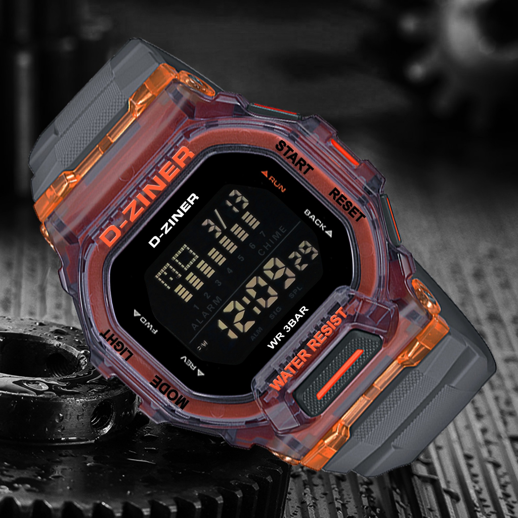 Jam Tangan Pria Dziner 8312 Digital Original Water Resistant 30M
