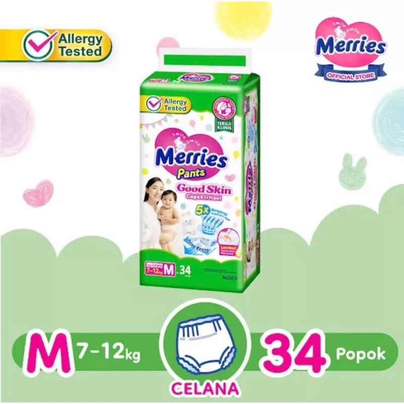 PAMPERS MERRIES S40/M34/L30/XL26