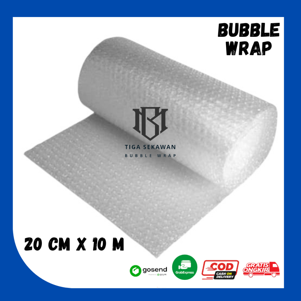 

Bubble Wrap Ukuran 20 cm X 10 meter Bening Dan Hitam