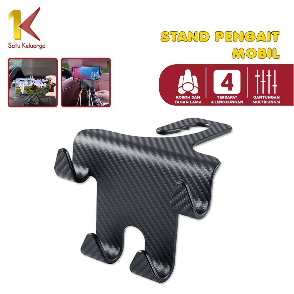 Satu Keluarga Phone Holder Universal Gantungan Jok Mobil Belakang C926 Stand Pengait Mobil Serbaguna