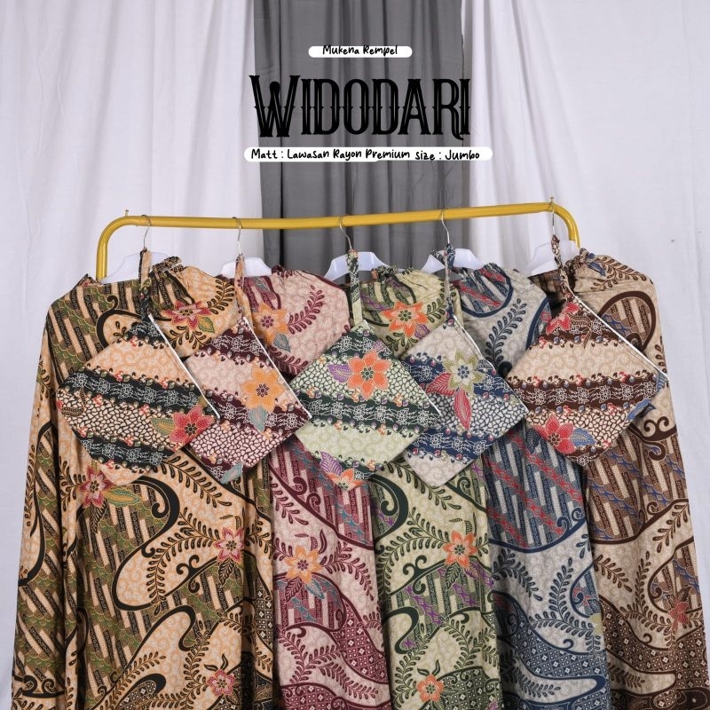 Mukena batik lawasan RAYON PREMIUM REMPEL JUMBO WIDODARI