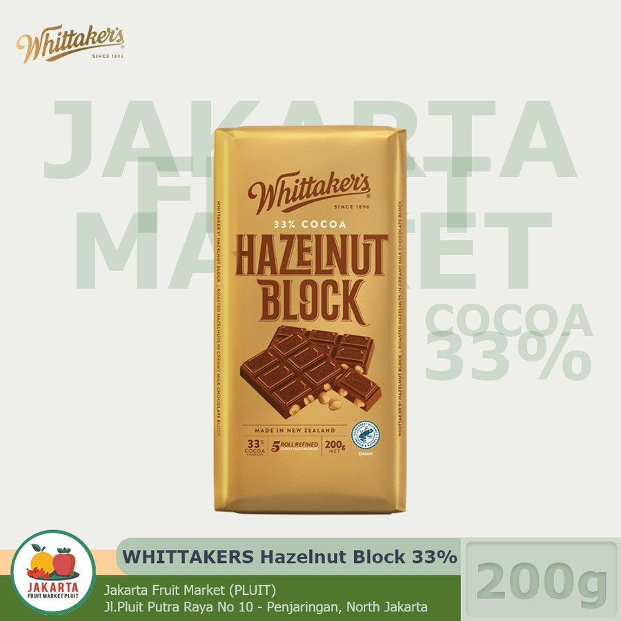 

WHITTAKERS HAZELNUT BLOCK 200G COKELAT