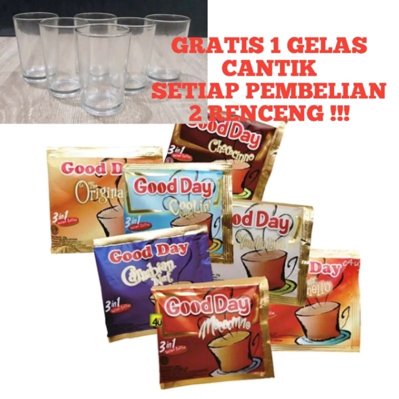 KOPI GOOD DAY GRATIS GELAS CANTIK