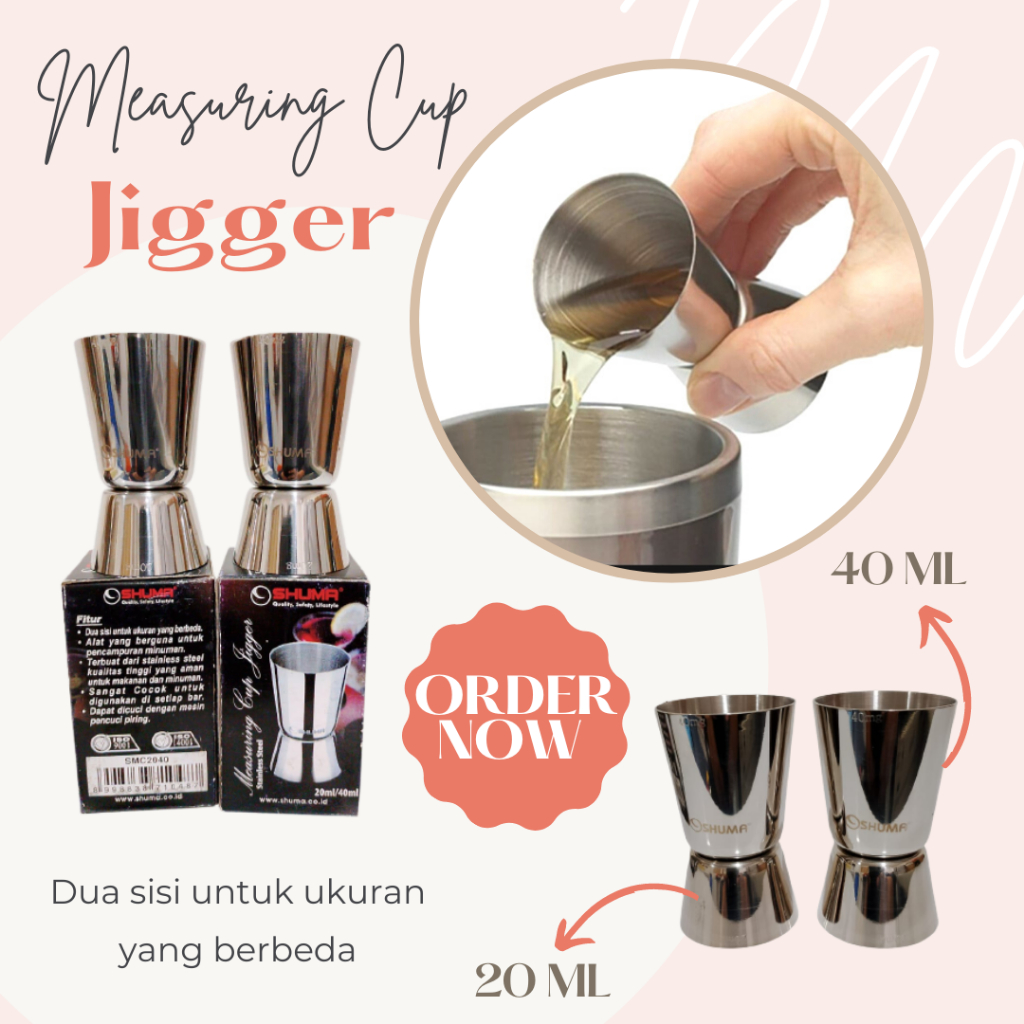 Gelas Ukur / Jigger - Jigger - Jigger 20/40 ml - Gelas Ukur JIGGER
