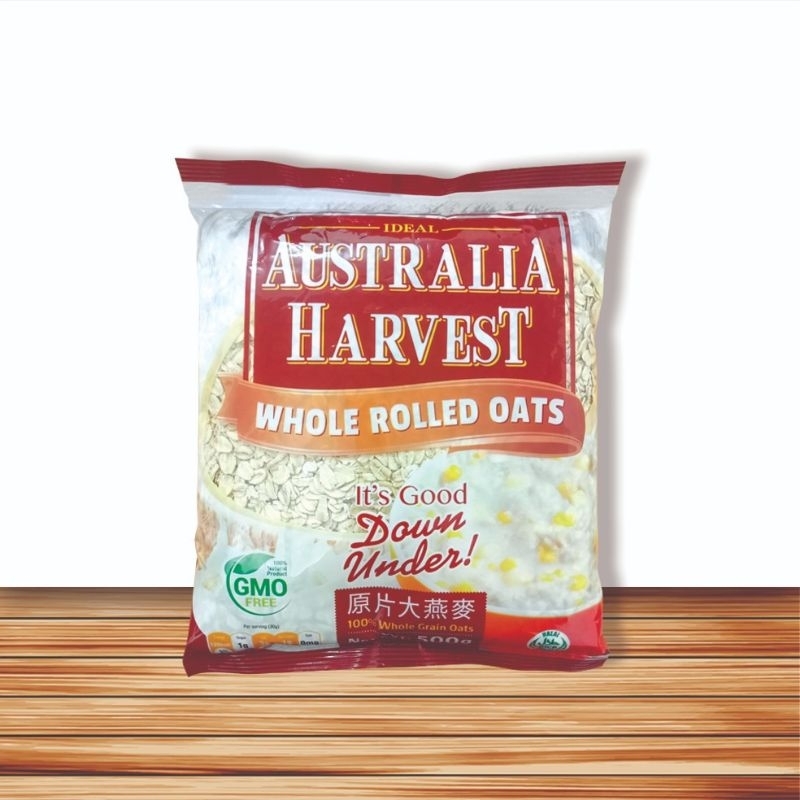 

Australia harvest whole rolled oats 500g oatmeal sereal oat cereal