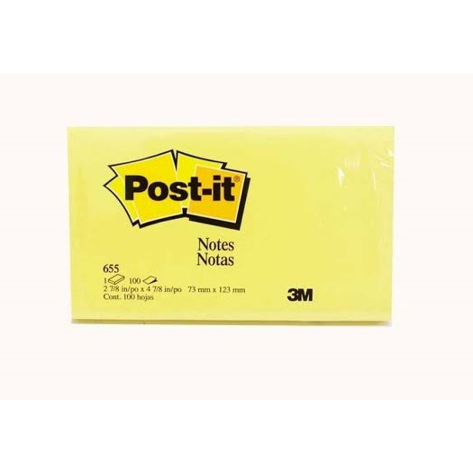 

POST IT 655 76MM X 127 MM KUNING / STICKY NOTES MEMO TEMPEL 3M POST IT 655 BESAR 76 X 127 MM