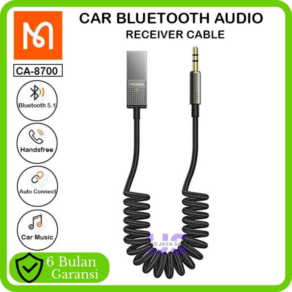 MCDODO CA-870 Car Wireless Audio Receiver Bluetooth 5.1 Car Bluetooth Receiver Wireless Bluetooth