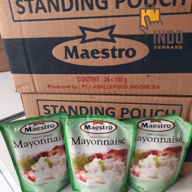 

mayonaise maestro 180gr pouch dus (180gr x 24 pcs) / mayonaise maestro dus