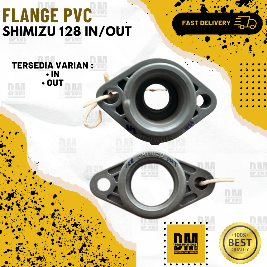 FLENDES Flange Atas IN OUT Pompa Air SHIMIZU PS 128 130 PVC Universal