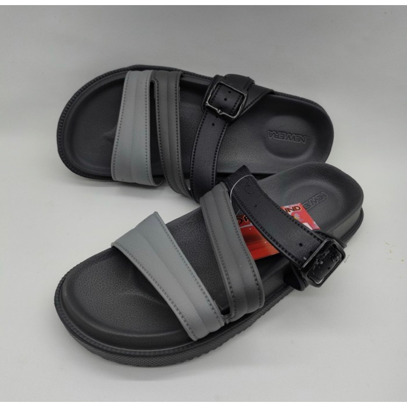 Sandal Slip on pria jumbo new era s39-44 size jumbo bahan karet ringan rubber empuk dan model keren