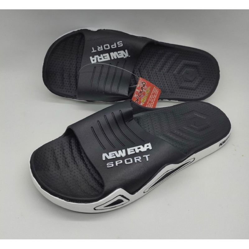 Sandal Slip on pria S39-44 new era jumbo bahan karet empuk sandal sport