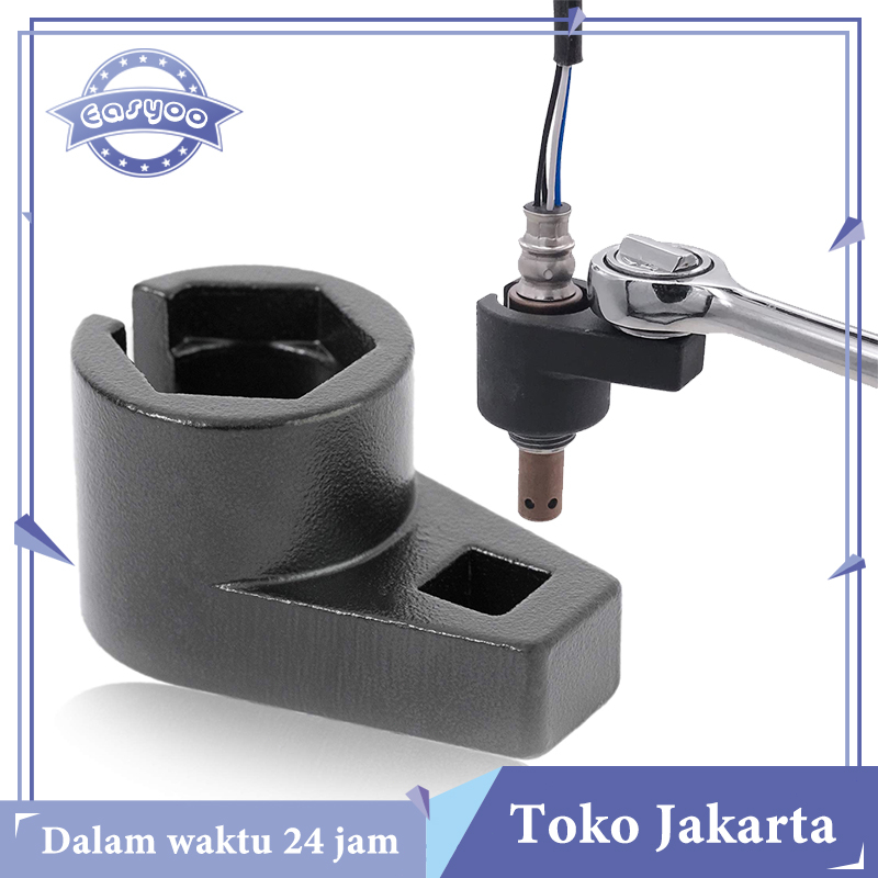 22mm Drive Oxygen O2 Sensor Socket Kunci Oksigen Sensor Alat Wrench Offset Removal Installation Tool