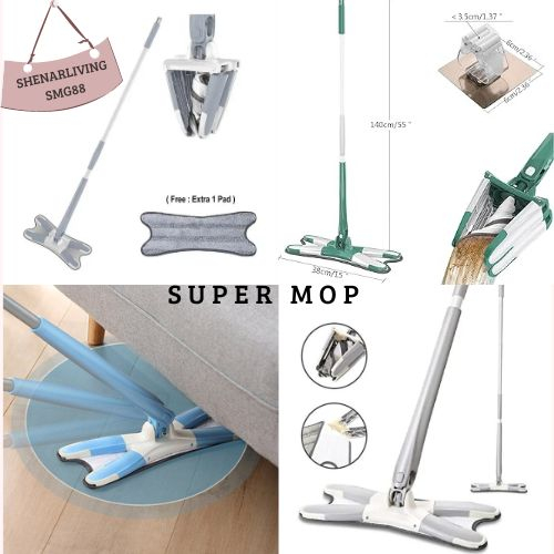 SUPER MOP / X MOP / ALAT PEL OTOMATIS / ALAT PEL SLIM (SHENARLIVINGSMG)