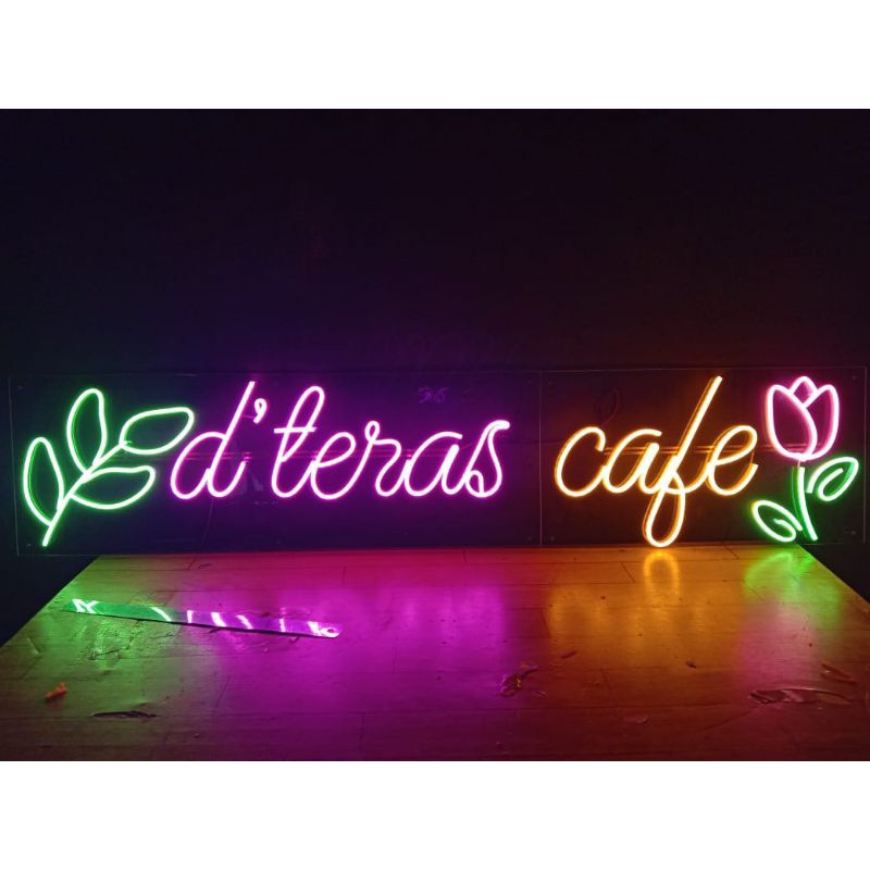 Neon flex custom tulisan ukuran 15 cm (HARGA PER HURUF), lampu LED hias custom, lampu dekorasi, neon