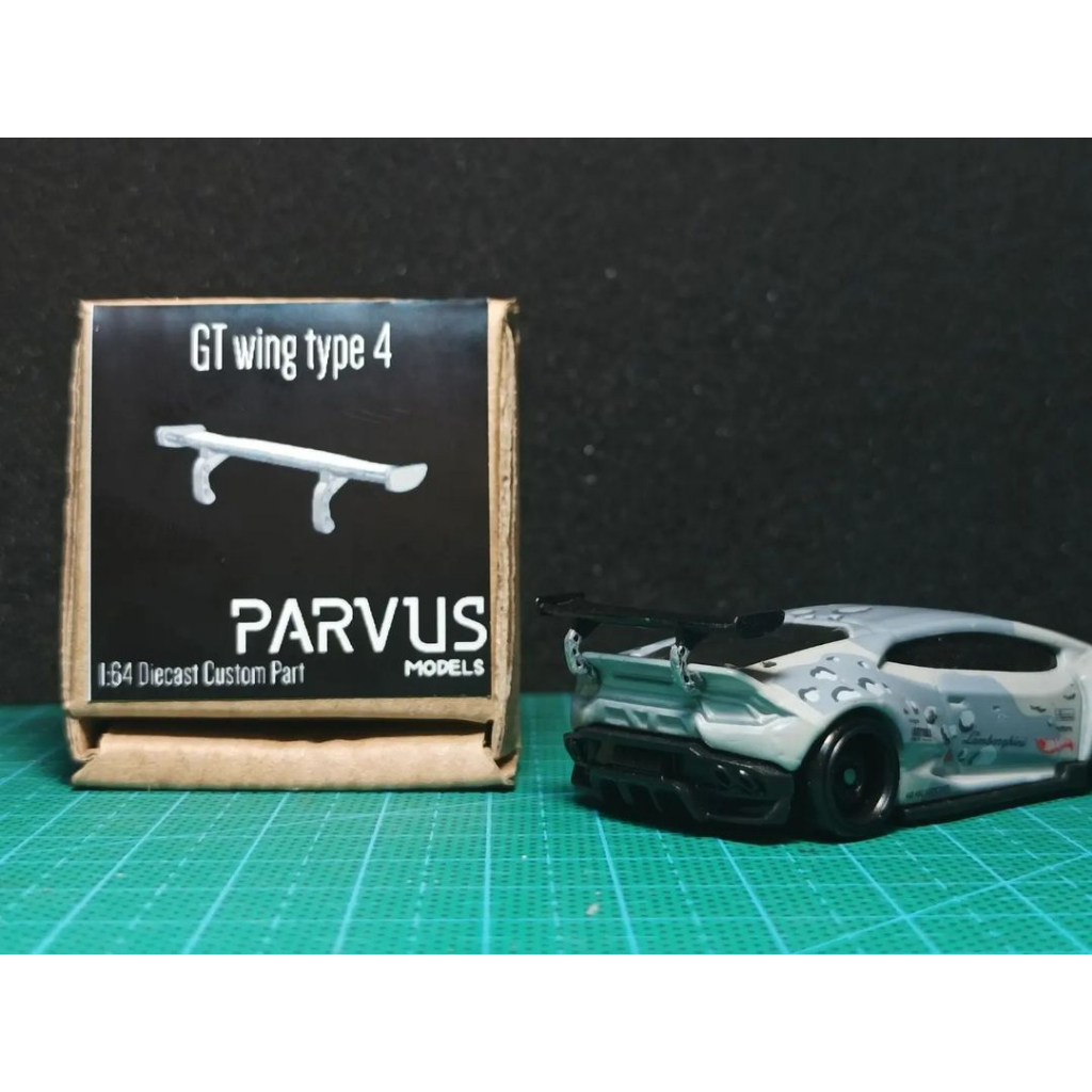 Parvus Models GT wing type 4 Aksesoris Diecast Hot Wheels Tomica