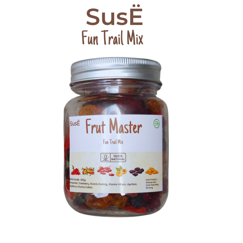 

SUSE Frutmaster Cemilan Mix Buah Murni Alami dengan Cokelat Cemilan Sehat