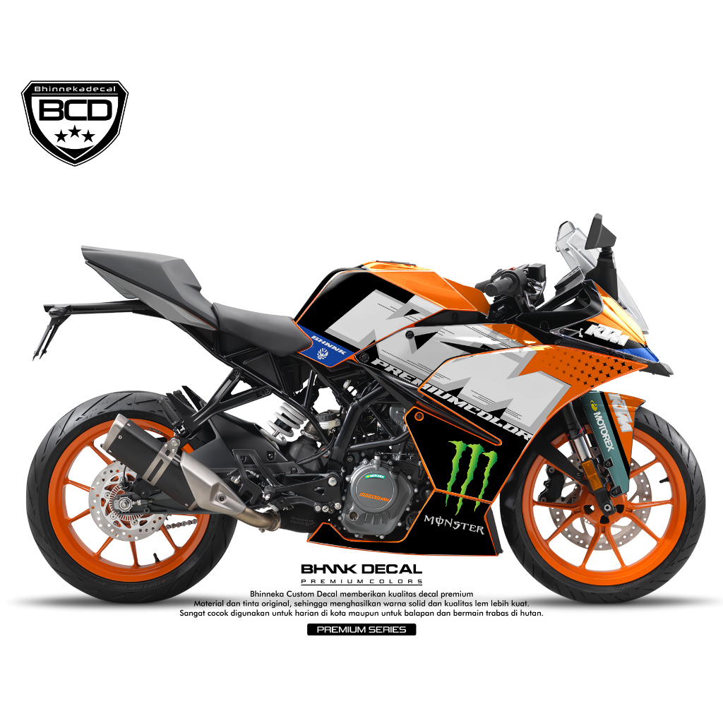 DECAL STICKER KTM RC 2021 - MONSTER DESIGN