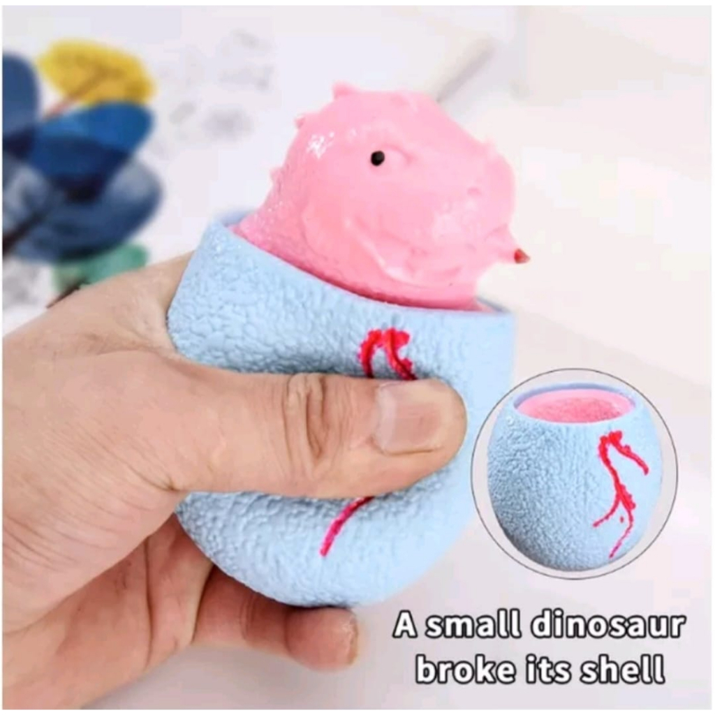 Mainan Telur Dinosaurus Squishy Dino POP SQUEEZE Squisi skuisi sekuisi Karet Silikon Pencet Pop It